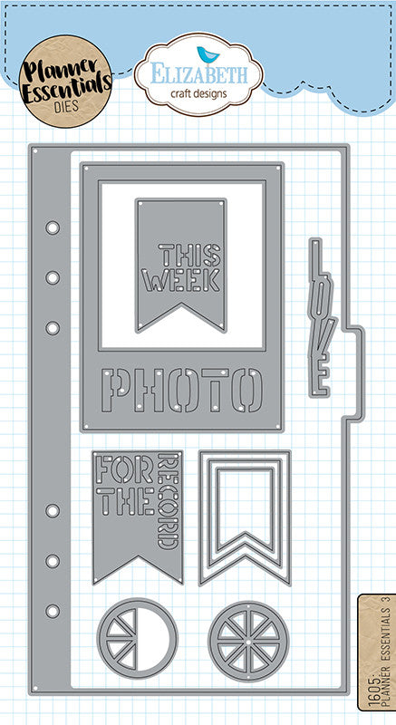 Juego de 3 troqueles Elizabeth Craft Planner Essentials